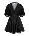 ISABELLE BLANCHE PARIS ISABELLE BLANCHE PARIS WOMAN MINI DRESS BLACK SIZE XXS LINEN