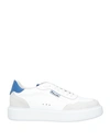 Pollini Man Sneakers White Size 12 Leather In White