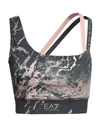 Ea7 Woman Top Charcoal Size Xs Polyester, Elastane In Grey