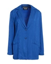 Boutique Moschino Woman Blazer Bright Blue Size 8 Viscose