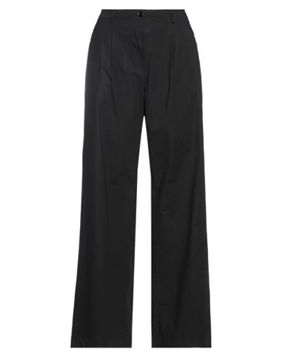 Merci .., Woman Pants Black Size 10 Cotton, Elastane