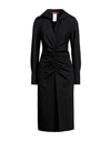 Max Mara Studio Woman Midi Dress Black Size 14 Cotton