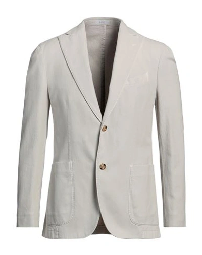 Boglioli Man Blazer Light Grey Size 44 Cotton, Silk In Grey