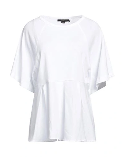 Seventy Sergio Tegon Woman T-shirt White Size L Cotton, Linen