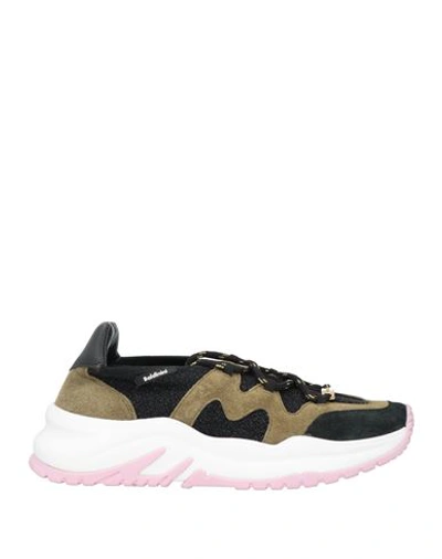 Baldinini Woman Sneakers Black Size 10 Leather, Textile Fibers