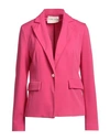 Kartika Woman Blazer Fuchsia Size 8 Polyester, Elastane In Pink