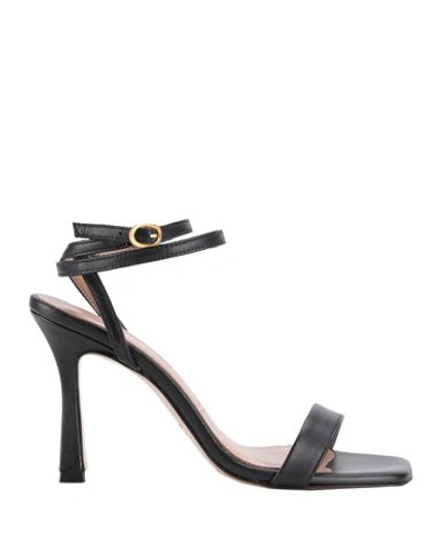 Bianca Di Woman Sandals Black Size 11 Leather