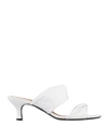 Via Roma 15 Woman Sandals White Size 11 Soft Leather In White