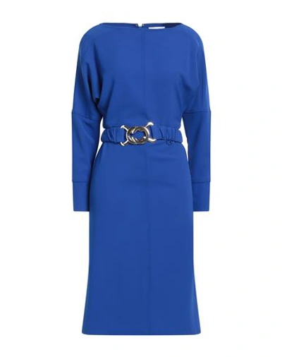 Nenette Woman Midi Dress Bright Blue Size 6 Polyester, Elastane