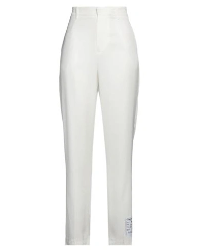 Odi Et Amo Woman Pants White Size 8 Viscose