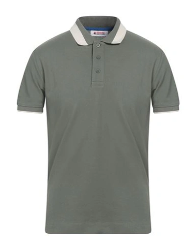 Invicta Man Polo Shirt Military Green Size M Cotton