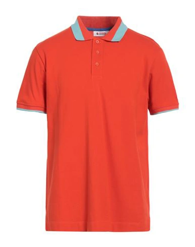 Invicta Man Polo Shirt Orange Size Xl Cotton In Red