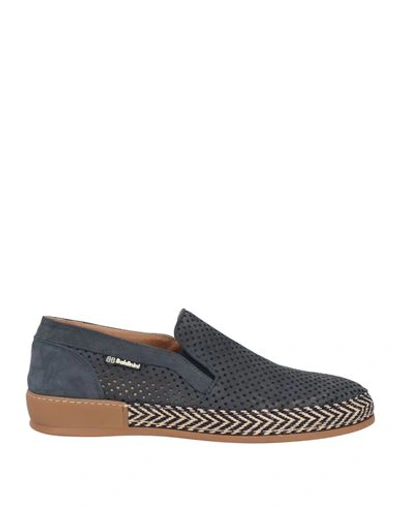 Baldinini Man Espadrilles Midnight Blue Size 13 Leather In Blue