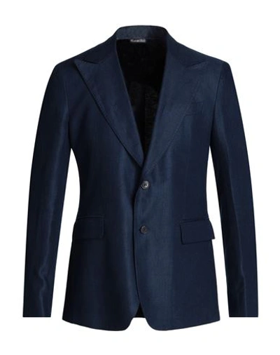 Brian Dales Man Blazer Midnight Blue Size 40 Polyester, Wool, Elastane