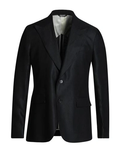 Brian Dales Man Blazer Black Size 44 Linen In Black