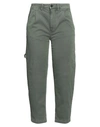 Drykorn Woman Pants Green Size 25w-32l Cotton, Elastane In Green