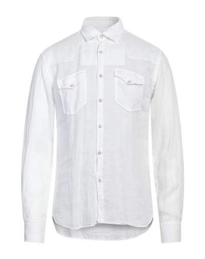Xacus Man Shirt White Size 16 Linen