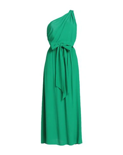 Pinko Woman Maxi Dress Green Size 12 Viscose