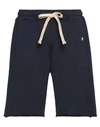 Daniele Alessandrini Homme Man Shorts & Bermuda Shorts Midnight Blue Size 36 Cotton