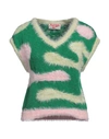 Andersson Bell Woman Sweater Green Size M Cotton, Acrylic, Nylon