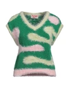 Andersson Bell Woman Sweater Green Size L Cotton, Acrylic, Nylon