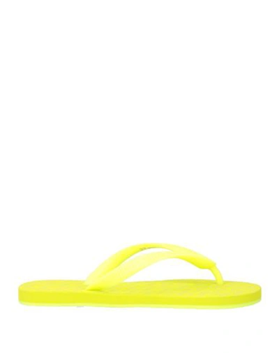 Vetements Woman Thong Sandal Yellow Size 10 Rubber