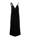 Simona Corsellini Woman Midi Dress Black Size 12 Polyester, Elastane