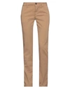 Novemb3r Woman Pants Camel Size 26 Cotton, Elastane In Beige