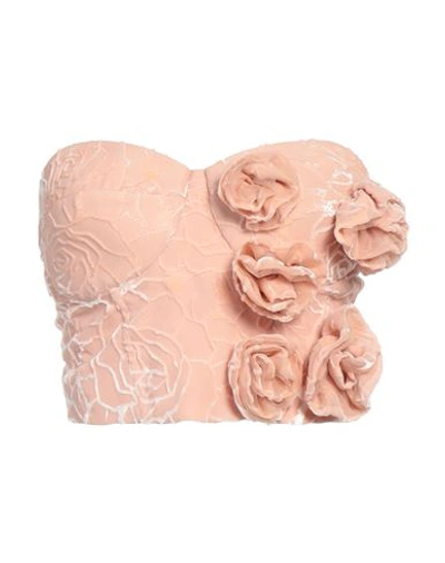 Elisabetta Franchi Woman Top Blush Size 6 Viscose, Silk, Polyester, Elastane, Polyamide In Pink