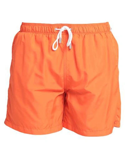 Impure Man Swim Trunks Orange Size L Polyester