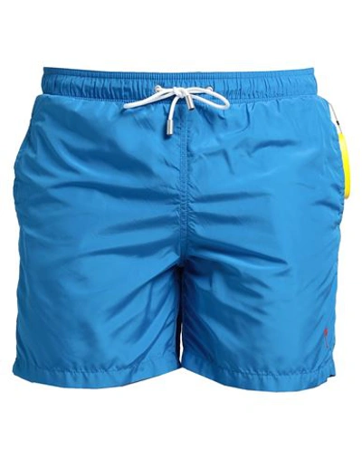 Impure Man Swim Trunks Azure Size M Polyester In Blue