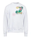 Gcds Man Sweatshirt White Size L Cotton In White