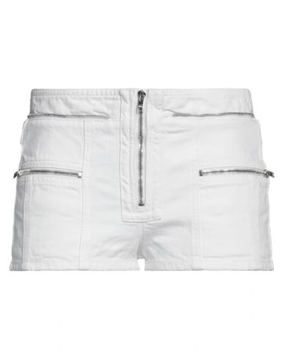 Isabel Marant Lary Paneled Cotton-gabardine Shorts In White