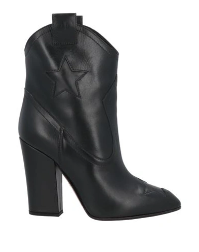 Elisabetta Franchi Woman Ankle Boots Black Size 8 Leather