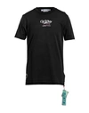 Off-white Man T-shirt Black Size Xs Cotton In Black