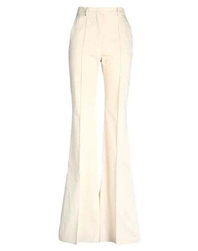 Sportmax Woman Pants Cream Size 8 Cotton, Elastane In White