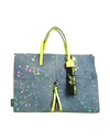 Rebelle Rǝbelle Woman Handbag Sky Blue Size - Cotton, Leather In Blue