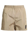 Calvin Klein Man Swim Trunks Camel Size L Polyester, Polyamide In Beige