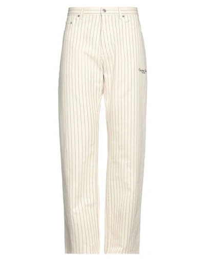 Dior Homme Man Pants Beige Size 32 Cotton, Polyester, Calfskin
