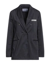 Fabiana Filippi Woman Blazer Midnight Blue Size 10 Cotton