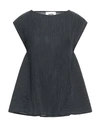 Alpha Studio Woman Top Navy Size 8 Tencel, Polyester In Navy Blue