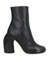 Off-white Leather Spring Booties Statement Heel 11 Cm In Black