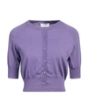 Snobby Sheep Woman Cardigan Mauve Size 8 Cotton, Silk In Purple