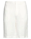 Zegna Man Shorts & Bermuda Shorts White Size 34 Linen