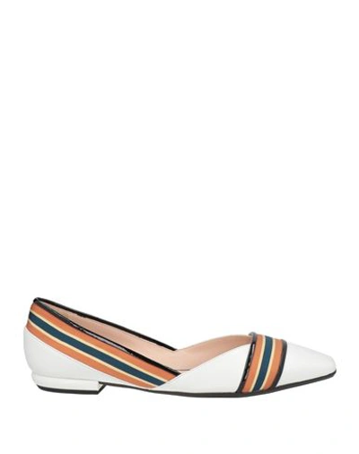 Rodo Woman Ballet Flats White Size 11 Calfskin In White