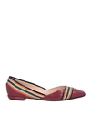 Rodo Woman Ballet Flats Garnet Size 10 Calfskin In Red