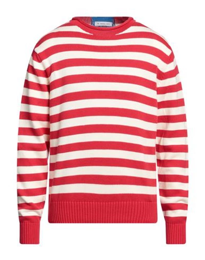 Manuel Ritz Man Sweater Red Size L Organic Cotton