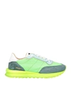 HIDNANDER HIDNANDER MAN SNEAKERS ACID GREEN SIZE 9 TEXTILE FIBERS, LEATHER