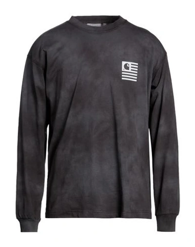 Carhartt Man T-shirt Steel Grey Size L Organic Cotton