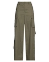 Patrizia Pepe Woman Pants Military Green Size 8 Cotton